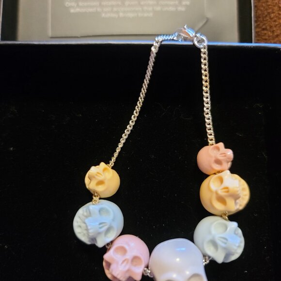 NIB Ashley Bridget Multi-Colored Skull Bracelet 6 1/2 - 7 1/2" - Picture 6 of 6